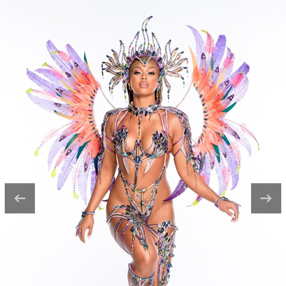 Carnival Backpack — Carnival Costume, Purple and Coral, Tribe 2023 Collection